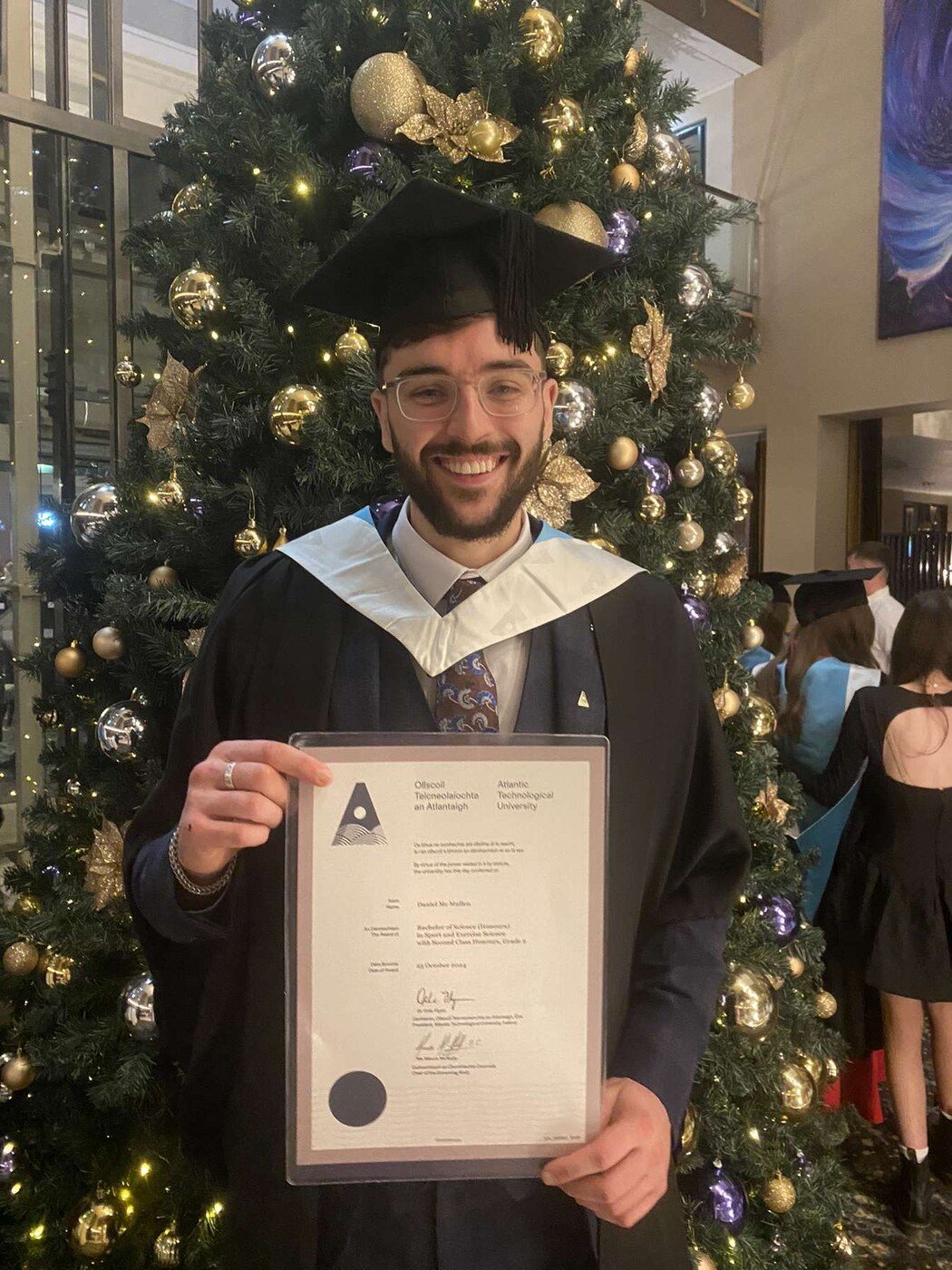 Dan graduating with his BSc in Sport and Exercise Science