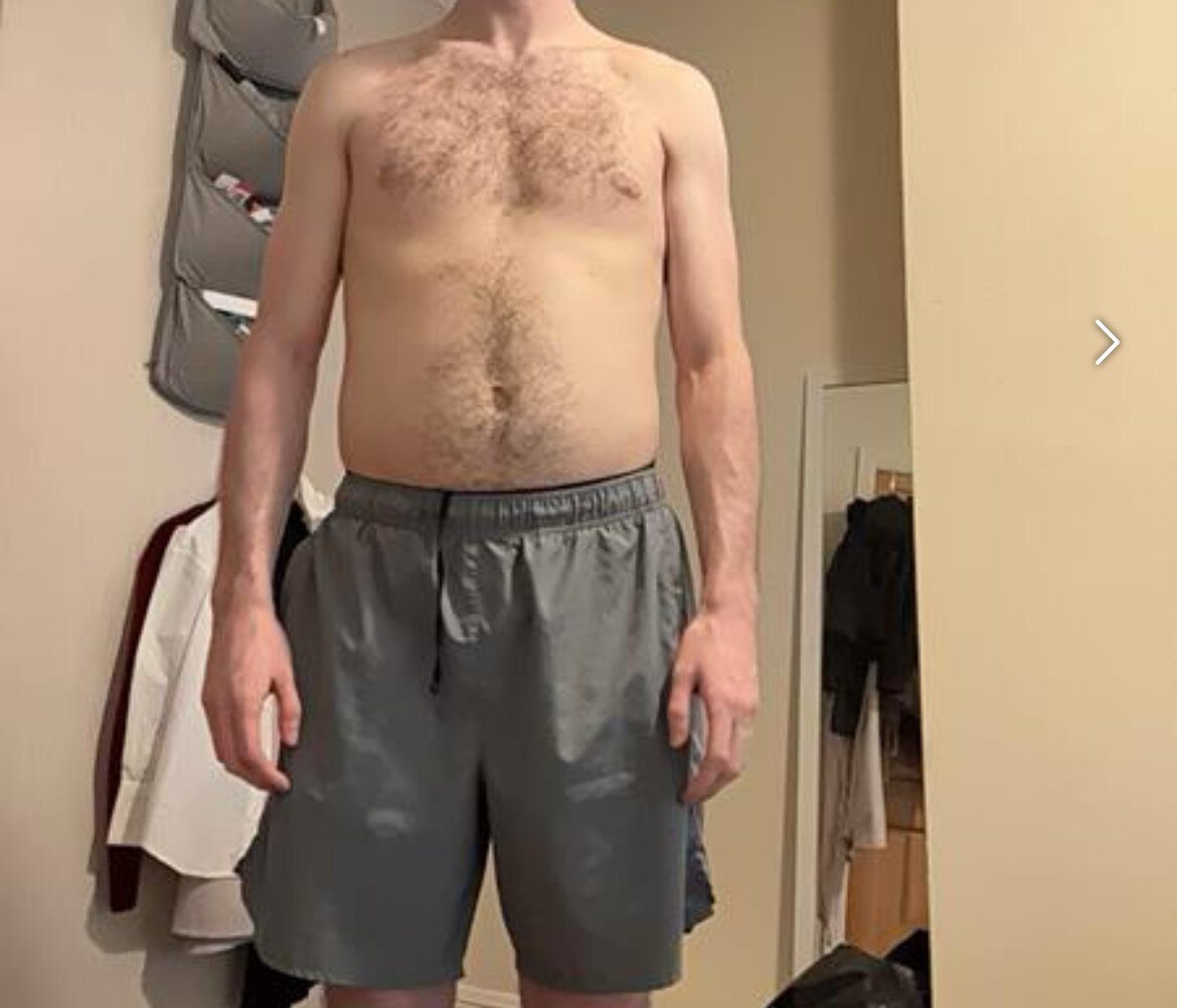 Client before, 8 week transformation